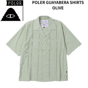 POLER �|�[���[ GUAYABERA SHIRTS �����V���c �����Y �L���[�o�V���c �O�@�W���x�[�� �I�[�v���J���[ �J�݃V���c �X�e�b�` �����|�C���g ���S �A�E�g�h�A �L�����v