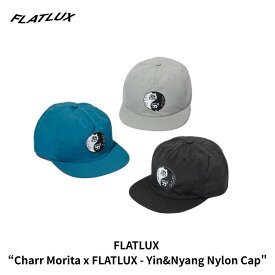 FLATLUX "Charr Morita x FLATLUX Yin&Nyang" Nylon Cap フラットラックス キャップ 帽子 メンズ レディース スナップバック 日本製 ストリート ブランド おしゃれ ユニーク デザイン カジュアル ファッション