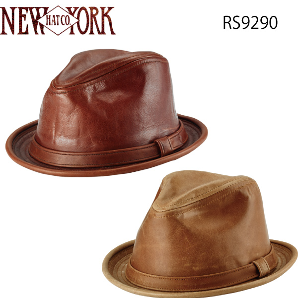 NEW YORK HAT ニューヨークハット ビンテージフェドラ 中折れハット VINTAGE LEATHER LFEDORA　BRANDY RUST  男 メンズ RS9290 ヴィンテージ おしゃれ帽子 プレゼントにも | Day Tripper