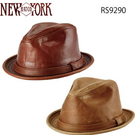 NEW YORK HAT ニューヨークハット ビンテージフェドラ 中折れハット VINTAGE LEATHER LFEDORA　BRANDY RUST 男 メンズ RS9290 ヴィンテージ おしゃれ帽子 プレゼントにも