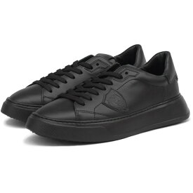 PHILIPPE MODEL TEMPLE LOW MAN フィリップモデル テンプル ブラックスニーカー VEAU NOIR BTLU V013 レースアップ メンズ ダッド