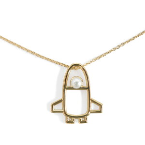 ALIITA アリータ NAVE ESPACIAL PERLA 宇宙ロケットモチーフ チェーン ネックレス 淡水パール 付き Chain Necklace 9kt yellow gold - fresh water pearl アクセサリー