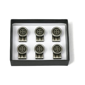 ALBERT THURSTON アルバートサーズトン クリップオンボタン BOXED 6CLIP-ON BUTTONS サスペンダー用 冠婚葬祭 プレゼントにも