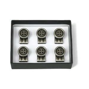 ALBERT THURSTON �A���o�[�g�T�[�Y�g�� �N���b�v�I���{�^�� BOXED 6CLIP-ON BUTTONS �T�X�y���_�[�p �������� �v���[���g�ɂ�