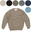 Harley of Scotland ハーレーオブスコットランド クルーネックセーター スーパーソフト サドルショルダー メンズ ウール100% M2474/7 SUPERSOFT