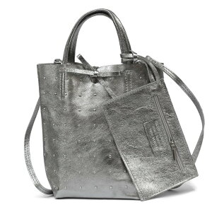 MARLON FIRENZE �}�[�����t�B�����c�F BS4158 SHOPPER MINI STUDS ���U�[ �X�^�b�Y���U�[�n���h�o�b�O�V�����_�[ 2way ������� ���p�I �R���p�N�g �v���[���g�ɂ� �G���f�� BS0583
