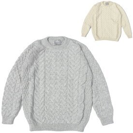 aran WOOLLEN MILLS アランウーレンミルズ スーパーソフトメリノウールクルーネックセーター ユニセックス Aran Crew Neck Super Soft Merino B689