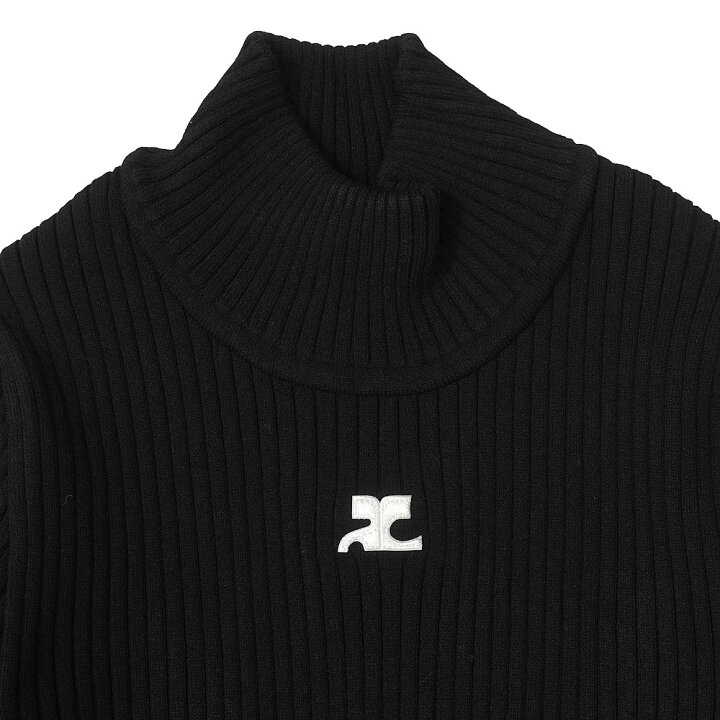 楽天市場】COURREGES クレージュ リブニットモックネックセーター  