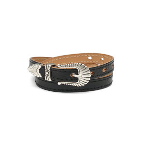 OUR LEGACY �A���[���K�V�[ �J�E�{�[�C���b�v�A���E���h �u���X���b�g �`���[�J�[ COWBOY WRAP AROUND Black Leather A4248CDB