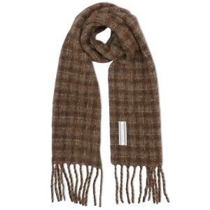 OUR LEGACY �A���[���K�V�[ �}�t���[ �X�J�[�t ESTATE SCARF Dorf Check Fuzzi Alpaca A4258EBF �� �u���E��