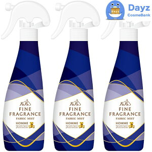 ファーファ ファインフレグランス ファブリックミスト オム 本体 300mL 3点セット 消臭・除菌フレグランススプレー | クリスタルムスクの香り | 芳香剤 消臭剤 除菌 フレグランス