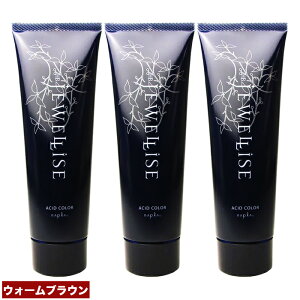 ナプラ HB ジュエライズ ヘアカラー 190g J17 ウォームブラウン 3点セット | 1剤式酸性カラー | ヘアマニキュア ヘアカラー カラーリング