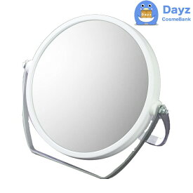 ヤマムラ 10倍拡大鏡付き 両面スタンドミラー　YL-1500　ホワイト　｜　ミラー 鏡 スタンド 美容室 サロン定番品 拡大鏡
