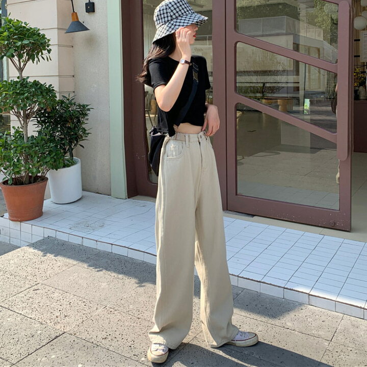楽天市場】ワイドパンツ チノパン レディース ロングパンツ ストレート 
