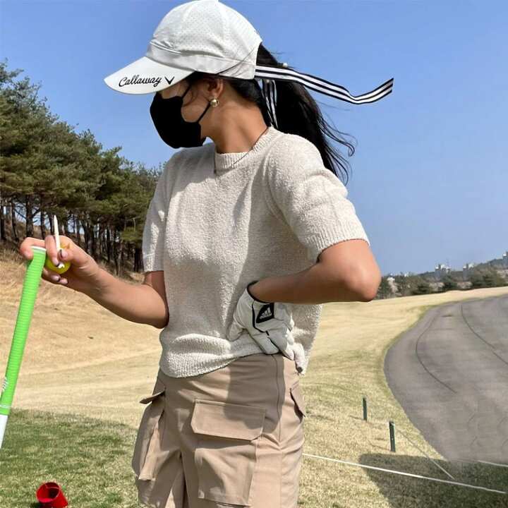 襟付きTシャツ　トップス　ゴルフウェア　韓国　ポロシャツ　夏