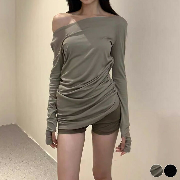楽天市場】Tシャツ レディース 長袖 韓国 トップス レイヤード  