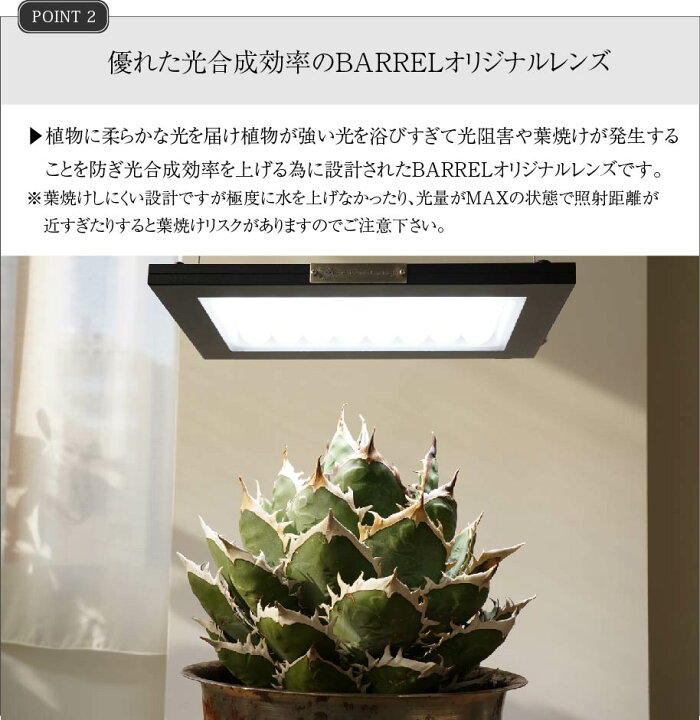 楽天市場】【3年保証】BARREL 植物育成 LED パネルライト【ROKI‐350  