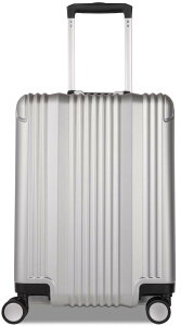 スーツケース Mサイズ 57cm アルミフレーム 【スーツケース キャリーケース 日ノ本製キャスター TSAロック トランク 出張 ビジネス 4泊 5泊 6泊 収納 エレガント シンプル クール】