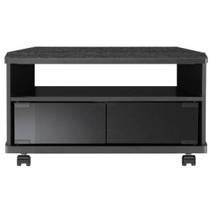 朝日木材加工 ~26V型 キャスター付きテレビ台 コーナー 幅59cm 【AVラック★メディア収納】