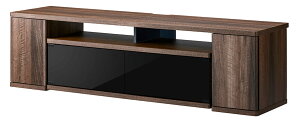 朝日木材加工 AS-SBS1500-DB ~65V型 サウンドバー収納付きテレビ台 幅150cm