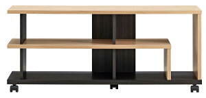 朝日木材加工 AS-FEL980 ~43V型 ナチュラル キャスター付テレビ台 幅98cm