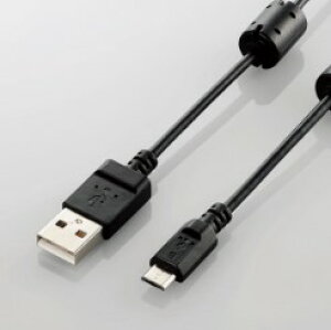 ELECOM DGW-AMBF05BK デジカメ用USBケーブル/microB/フェライトコア/0.5m/ブラック