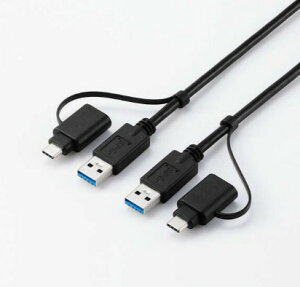 �G���R���@UC-TV8BK�@�����N�P�[�u��/USB5Gpbs/Windows�EMac�Ή�/USB-A�EUSB Type-C�Ή�/1.5m/�u���b�N �������w��s��