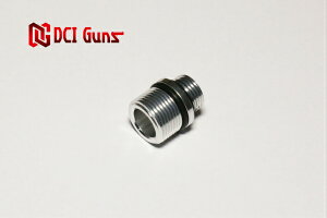 DCI Guns M11正ネジ-M14逆ネジ 変換アダプター ネジ 11mm 14mm SV シルバー silver 銀 エアガン パーツ エアーガン ガスガン ブローバック カスタム サバゲー サバイバルゲーム サバイバル パーツ サイ