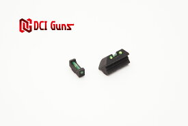 DCI Guns 東京マルイ グロック G17 3rd & Gen.4/G18C/G19/G22/G26/G34 用 集光サイト iM （リア、フロントセット） エアガン エアーガン ガスガン ブローバック カスタム サバゲー サバイバルゲーム ファイバー 集光 サイティング ハンドガン