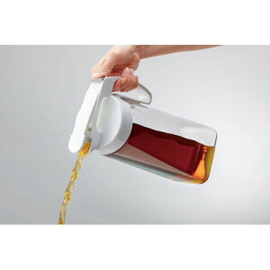 お手入れ簡単冷水筒 ワンプッシュ ホワイト 3.0L DCM