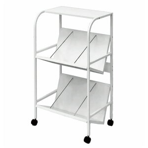 【法人限定】傾斜ファイルワゴン2段天板付 ホワイト 傾斜ワゴン 事務用品 オフィス収納 LFB539LWHN ホワイト 2段天板付き T・K・M