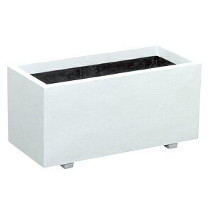 ホワイトプランター (底面穴あき加工済み) W-80ガタ ホワイト 10号鉢×2個 ヤマト