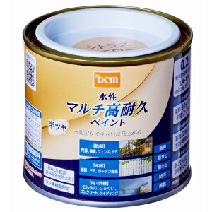 水性 マルチ高耐久ペイント 半ツヤ 0.2L シトラスイエロー DCM 水性 塗料 ペンキ 鉄部 木部 屋内 屋外 壁 フェンス ドア 家具 ガーデン 水性塗料 DIY 補修 低臭 防サビ 防カビ 防汚 速乾 全30色