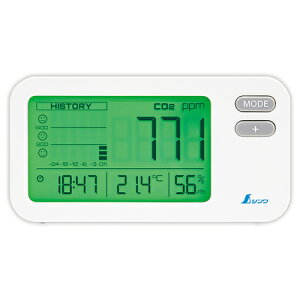 デジタル二酸化炭素濃度計 光学式 補正機能付 78977 シンワ