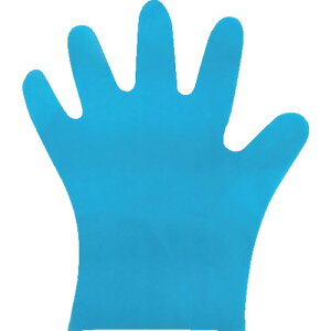 ポリエチレン手袋 フレッシュエンボス箱入 青(200枚) 11339 SS Asahi