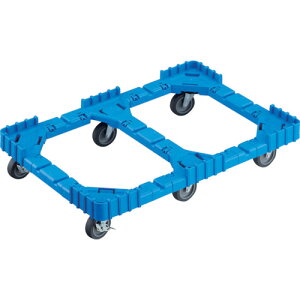 OCドーリー 75Lオリコン用 エラストマー車輪 6輪自在S付 ブルー OCD75ASB TRUSCO