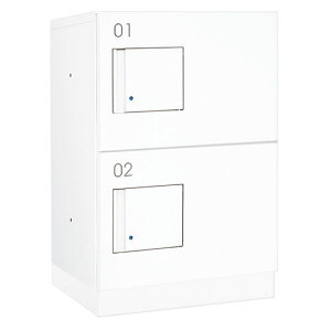 集合住宅用 宅配ボックス 機械式プッシュボタン錠 TBX-F1型 TBX-F1SS-WW 本体:ホワイト 扉:ホワイト H540 2ボックス ダイケン