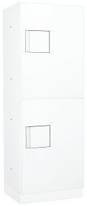 集合住宅用 宅配ボックス 特殊シリンダー錠 TBX-G2型 2段仕様 TBX-G2S-W ホワイト 2段ボックス ダイケン