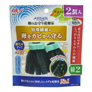 メダカ元気 卵のお守り産卵床 2個 緑 GEX