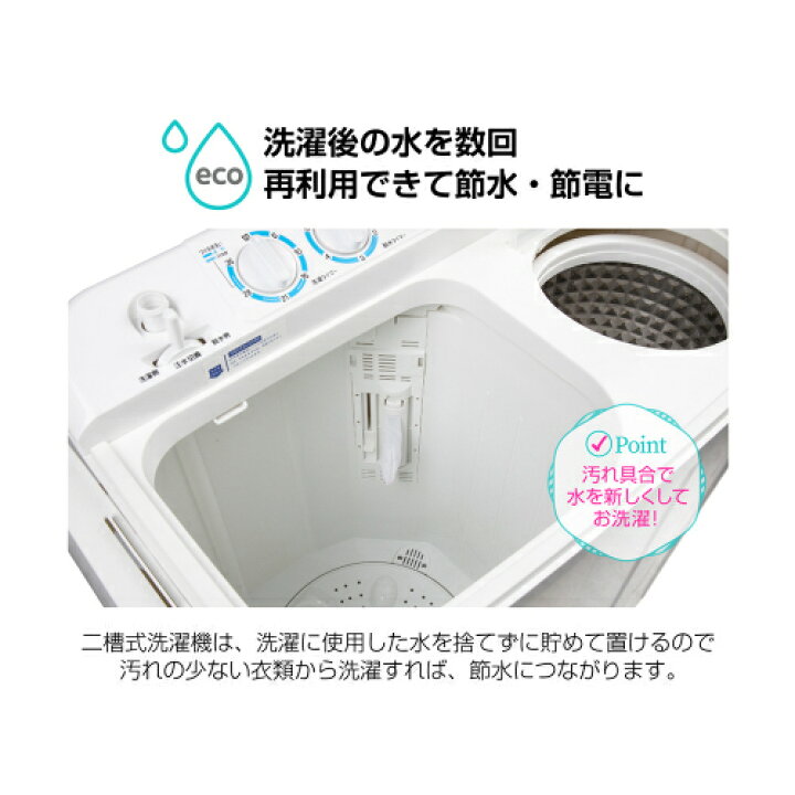 楽天市場】二槽式洗濯機 JW60KS01 ホワイト 6.0kg MAXZEN 洗濯機 6kg 