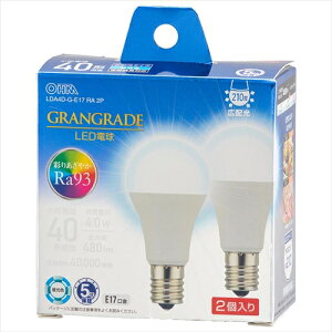 LED�d�� E17 40�`���� �����F 2�� LDA4D-G-E17 RA 2P OHM
