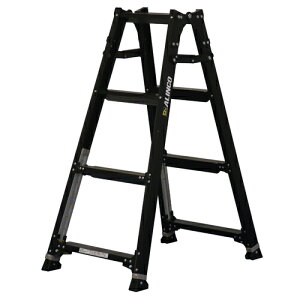 【法人限定】伸縮脚立ブラック4尺 PRW120BK 天板高さ1000〜1300mm ALINCO アルインコ 脚立 ブラック 伸縮 職人 踏み台 はしご 梯子