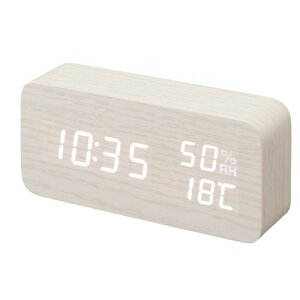 デジタル置時計 ICW-01WH-W ホワイト 多機能タイプ アイリスオーヤマ