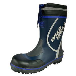 セーフティブーツ(先芯入り長靴) 樹脂先芯 RMT-70315 NAVY Lサイズ L ワイルドウルフ 長靴 レインシューズ WILDWOLF okamoto