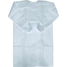 不織布使い捨て白衣 フリーサイズ 10着入り DLCF TRUSCO 保護服・防護服 使い捨て保護服