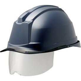 ハイスペックモデル(ワイドシールド付) ネイビー SC19PCLSRA3ALPHANVS ミドリ安全 ヘルメット・軽作業帽 シールド付ヘルメット