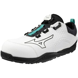 オールマイティ TDII 51L BOA F1GA240201265 ホワイト×ブラック 26.5cm ミズノ MIZUNO 安全靴 ワークシューズ BOA 丈夫 かっこいい ローカット 疲れにくい JSAA規格 A種 メンズ