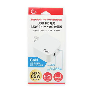PD65WΉ[d FS-PDAC65-WH FSC USB C type-C ^CvC [d }[d d ELPA