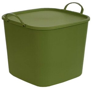 やわらかバスケット フタ付き グリーン グリーン サンコープラスチック フタ付き やわらかい ポリエチレン かわいい インテリア ランドリー ガーデニング 収納 バスケット