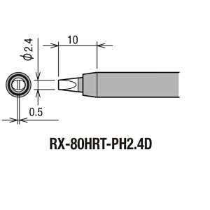 替こて先 2.4D型 RX80HRT-PH2.4D 交換部品2 グット 作業工具 goot はんだ ハンダ 半田ゴテ 半田鏝